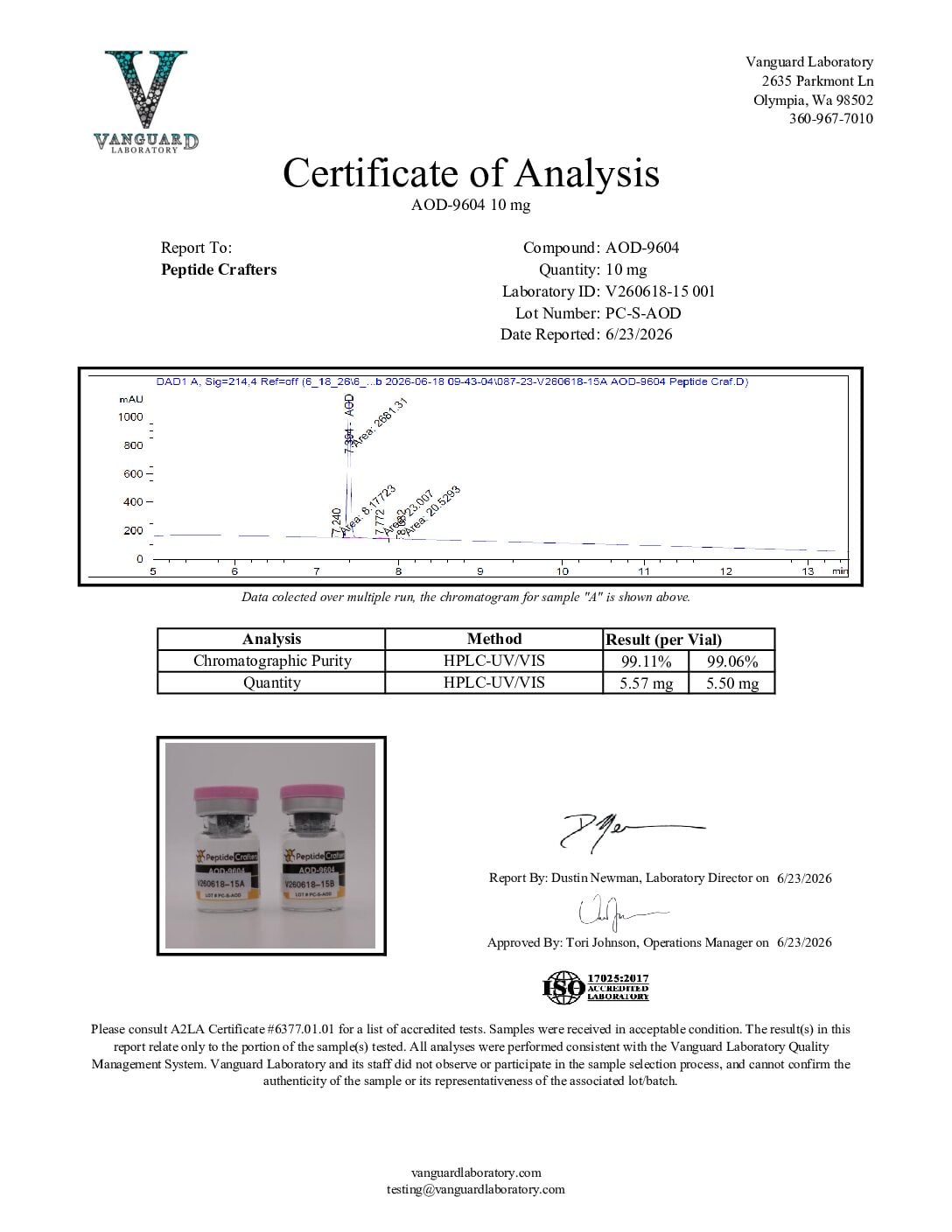 AOD-9604 (5MG) – NEW CLEAR NON-GEL FORMULA